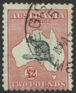 AUSTRALIA 1931 KANGAROO 2 POUNDS WMK C OF A USED