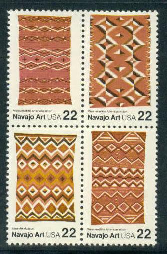 2235-2238 22c Navajo Art Fine MNH