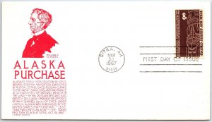 US FIRST DAY COVER ALASKA PURCHASE WILLIAM H. SEWARD ON ANDERSON CACHET 1967