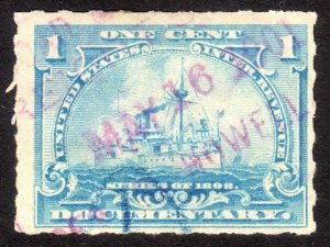 1898, US 1c, Documentary, Used, Sc R163