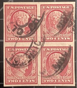 US Stamps- SC# 368  - Used - Block  Of 4 - SCV = $90.00