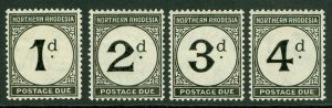 SG D1-D4 Northern Rhodesia 1929. 1d-4d set of 4. Fine mounted mint CAT £29