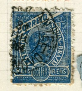 BRAZIL; 1890s classic Liberty issue used 200r. value