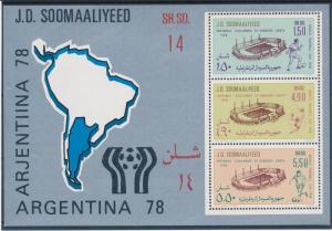 [46545] Somalia 1978 Sports World Cup Soccer Football Argentina MNH Sheet