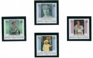 British Virgin Is 930-33 MNH 2000 Queen Mother 100th Birthday (ak2307)