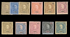 Portuguese Colonies, Timor #70-80 Cat$107, 1898-1093 15a-78a, eleven differen...