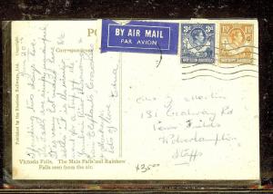 NORTHERN RHODESIA (P1210B) KGVI 1 1/2D+3D ON PPC TO ENGLAND