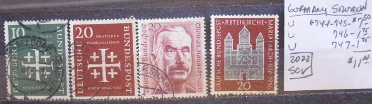 Germany Selection #744-747 Used- SCV=$11.00