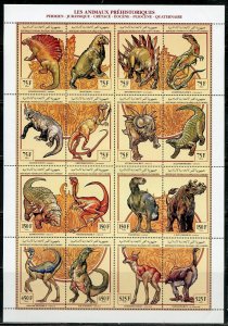 COMOROS DINOSAURS SHEEET & SOUVENIR  SHEET  MINT NEVER HINGED