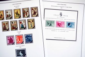 COLOR PRINTED LIECHTENSTEIN 1912-2010 STAMP ALBUM PAGES (166 illustrated pages)