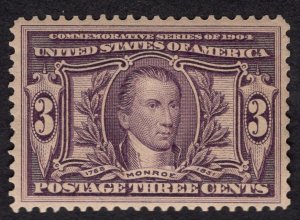 US #325 Very Fine, w/Original Gum. Never Hinged.