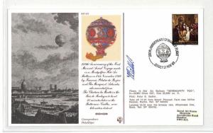 GB First Manned Aerial Air Balloon Voyage Signed Cover {samwells}PTS 1983 BK193