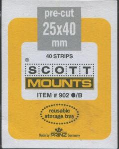 Scott/Prinz US Standard Comm. Vertical Stamp Mounts Size: 25x40 Black #902 B 