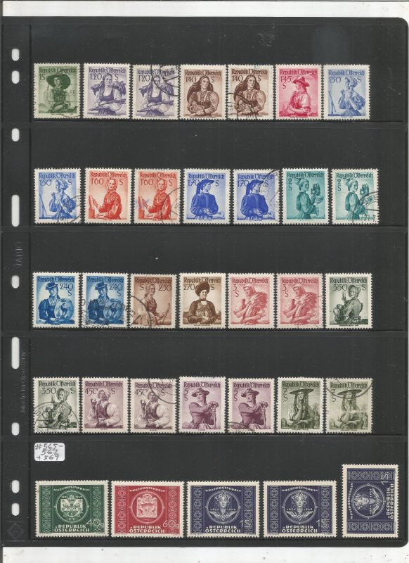 AUSTRIA COLLECTION ON STOCK SHEET, MINT/USED