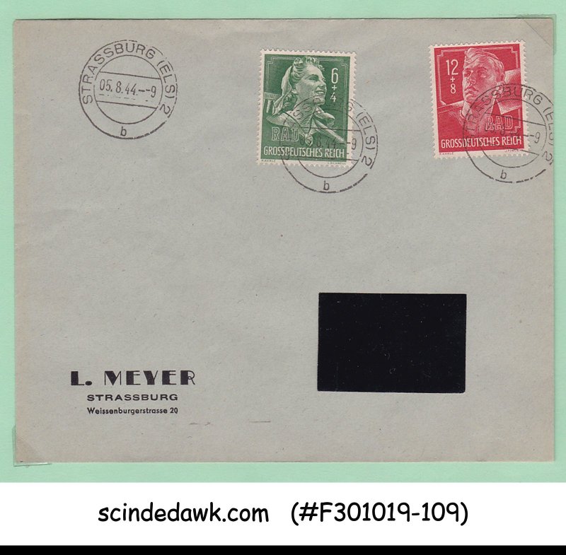 GERMANY - 1944 ENVELOPE WITH 2-STAMPS - USED