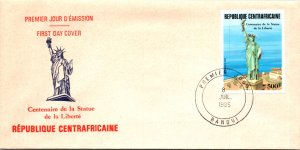 Central African Republic, Worldwide First Day Cover, Americana