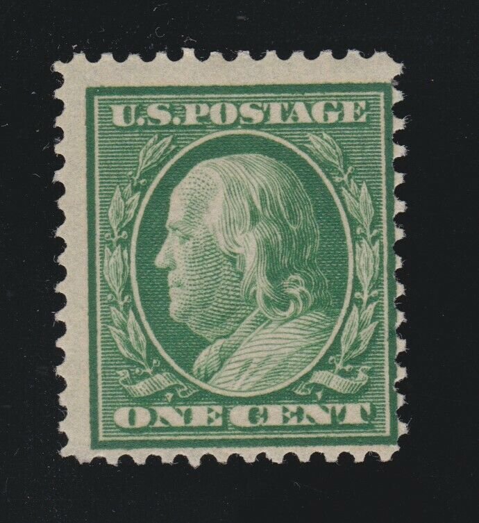 US 357 1c Franklin Mint Blue Paper VG-F SCV $90