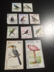 Kenya sc 594,597,601,602,603-606,608,609 u birds