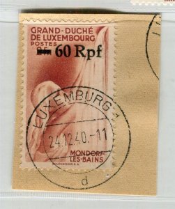 GERMANY; LUXEMBOURG OCCUPATION 1940s Charlotte surcharged used 60pf. value