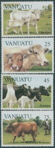 Vanuatu 1984 SG386-389 Cattle set MNH