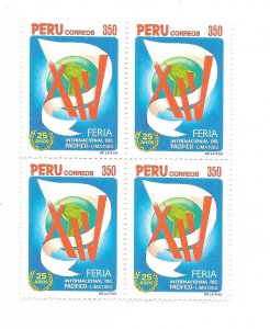 PERU 1984 14TH PACIFIC FAIR LIMA, EMBLEM, BLOCK, SCOTT 805 MICHEL 1262 MINT NH