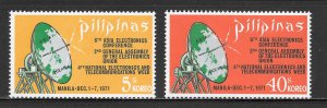 Philippines Scott 1113-14 MNHOG - 1972 Manila Electronics Conference - SCV $0.85