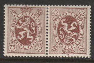 Belgium 1929 Sc 211a tete-beche pair MLH*