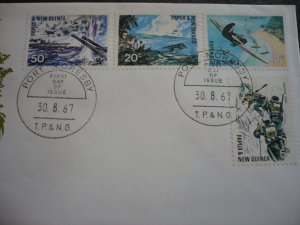 Postal History - Papua New Guinea - Scott# 245-248 - First Day Cover