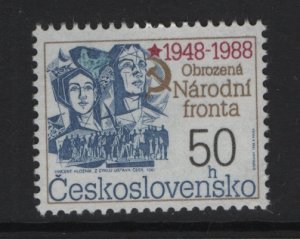 Czechoslovakia #2685  MNH  1988 anniversary National Front