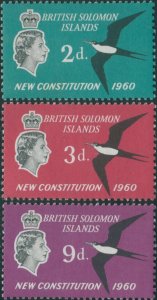 Solomon Islands 1961 SG97-99 New Constitution set MNH