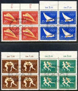 Germany DDR 1960 Sc 488-91 Summer Winter Games FDCL Stamp HR