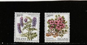 Iceland  Scott#  663-664  MNH  (1988 Flowers)