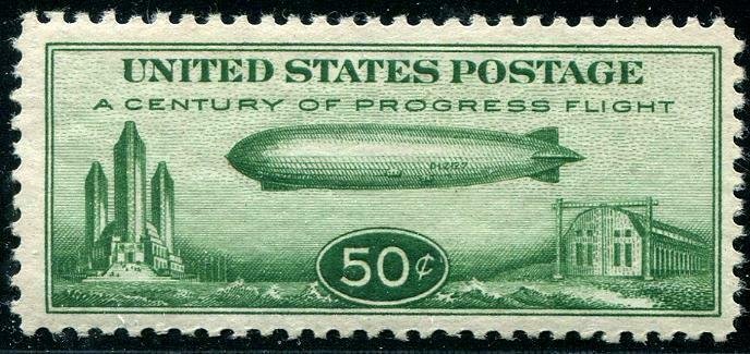 HERRICKSTAMP UNITED STATES Sc.# C18 Zeppelin NH Stamp, Bargain Priced!!