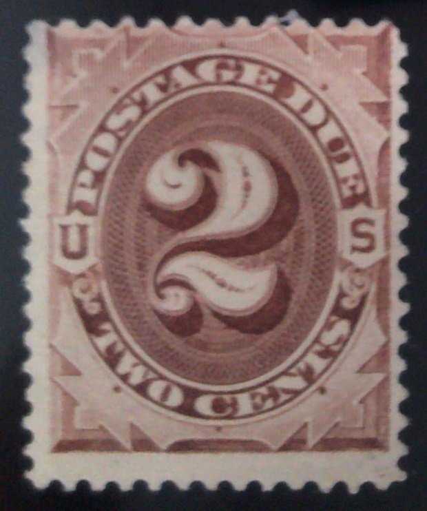 US Scott #J16 - VG - 2c Postage Due - Red Brown - NG - Thin - 1884