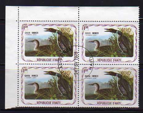 Haiti NSL Block of 4 U Birds (U)