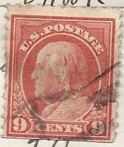 US# 471 9c Franklin, orange, (U), CV. $18.50
