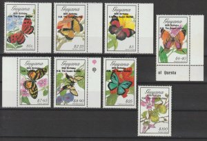 GUYANA 1990 SG 2754/61 + EMS 31/2 MNH Cat £47.50