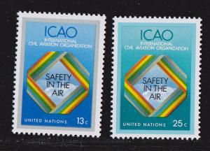 United Nations - New York # 298-299, Safety in the Air, Mint NH, 1/2 Cat.