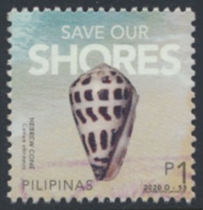 Philippines Used  1 peso Shells  2020  see details  and scans    