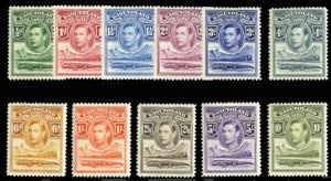 Basutoland #18-28 (SG 18-28) Cat£120, 1938 George VI, complete set, never hinged