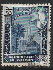 1954 Aden (Kathiri) - Sc 33 - used VF - 1 single - Mosque