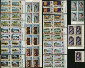 JERSEY #7-21 Blocks Postage Queen Elizabeth Stamp Collection 1969 Mint NH