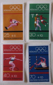 Germany B490a-d Cat $4.50 MNH Full Set Olympics Topical