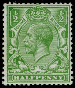 SG356 SPEC N14(-), ½d VERY pale bright yellow-green, NH MINT. UNLISTED. RP CERT