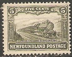 Newfoundland 1929 Express Train Scott 167 MLH