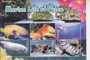 2004  Palau Marine Life MS6 (Scott  757) MNH