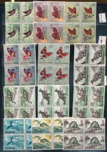 San Marino 1963/66 Butterflies Dinosaurs Fish Blocks MNH (96 Stamps) CP372