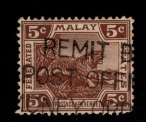 Malaya Scott 59 Used Tiger stamp  wmk 4