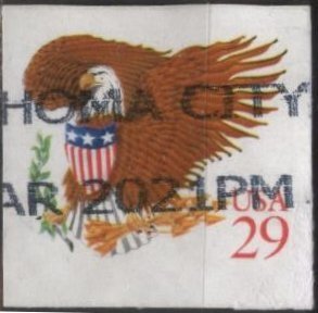 US 2597 (used, 2021 cancel) 29¢ eagle & shield, red 29 (1992)