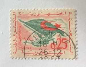 Algeria 1963 Scott 298 used - 25c,  successful revolution, flag